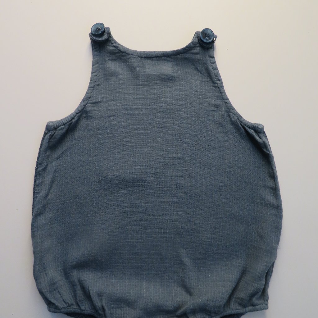 Violeta & Federico Romper Teal Blue Romper